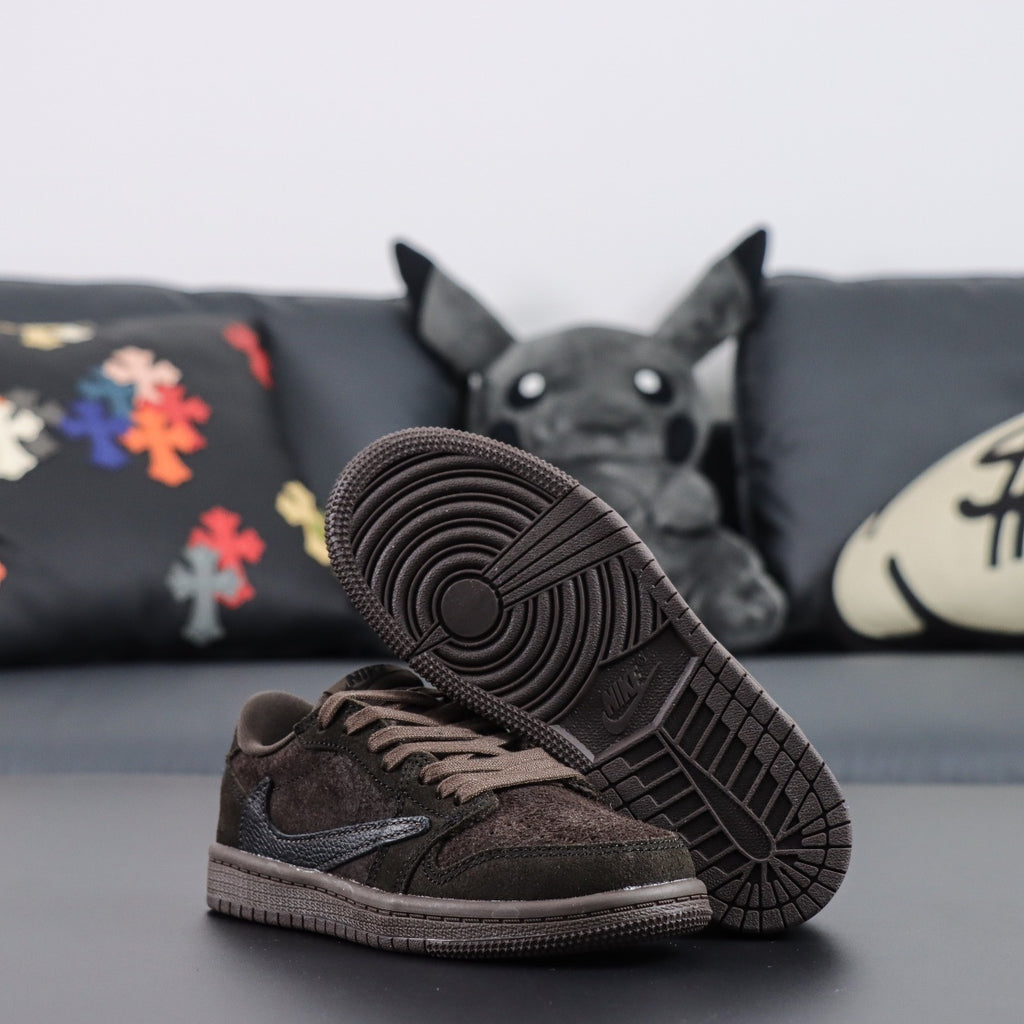 Children's Nike Air Jordan 1 Low x Travis Scott VELVET BROWN