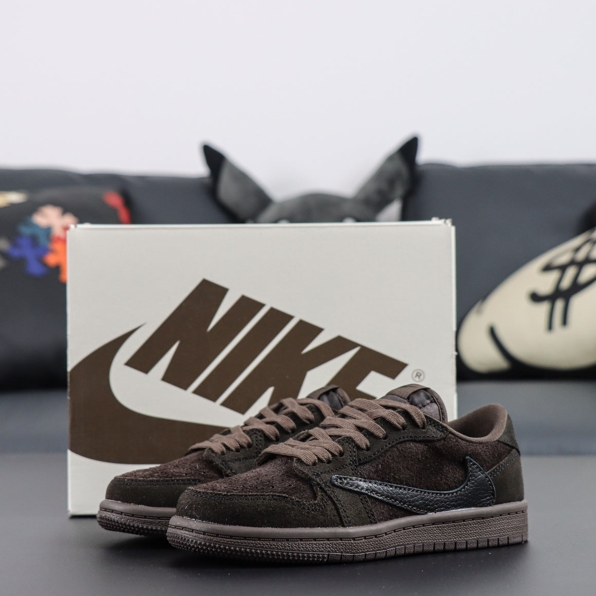 Children's Nike Air Jordan 1 Low x Travis Scott VELVET BROWN
