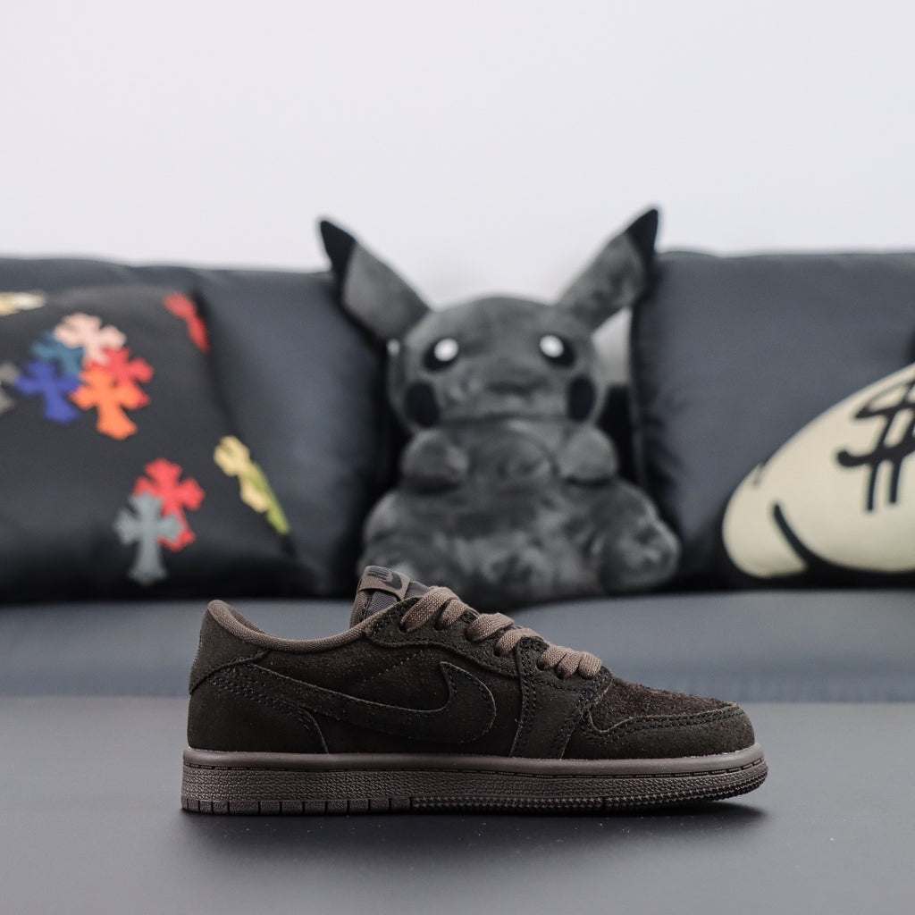Children's Nike Air Jordan 1 Low x Travis Scott VELVET BROWN